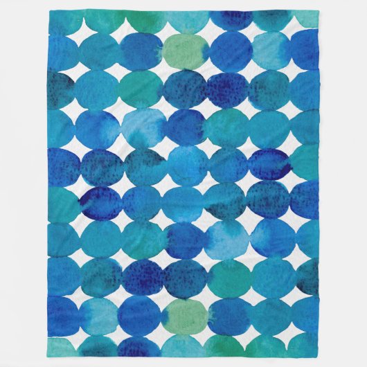 Motif de points - couverture en toison bleu et ver (Devant)