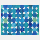 Motif de points - couverture en toison bleu et ver (Devant (Horizontal))