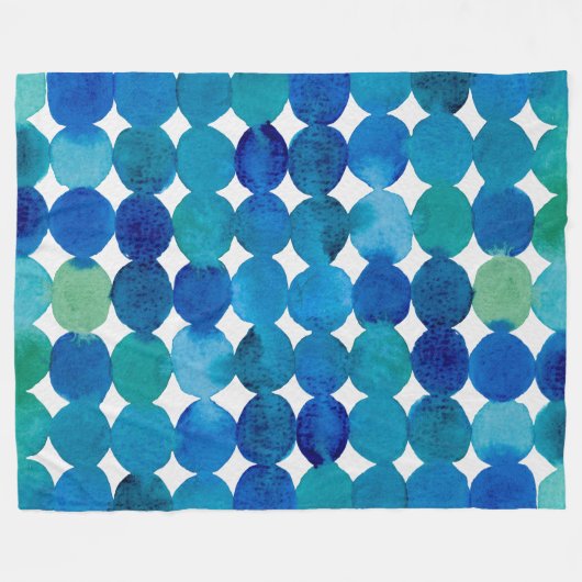 Motif de points - couverture en toison bleu et ver (Devant (Horizontal))