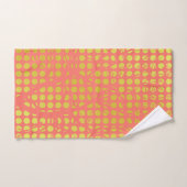 Motif de points de corail d'or (Serviette à main)