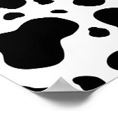 Motif de points de vache Poster de animal noir et  (Coin)