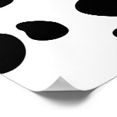 Motif de points de vache Poster de animal noir et  (Coin)