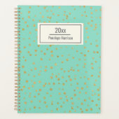 Motif de points dorés Glam Mint Green Personnalisé (Devant)