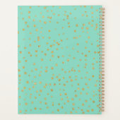 Motif de points dorés Glam Mint Green Personnalisé (Dos)