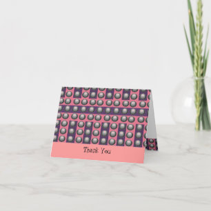 Motif de points gris, rose et violet Merci