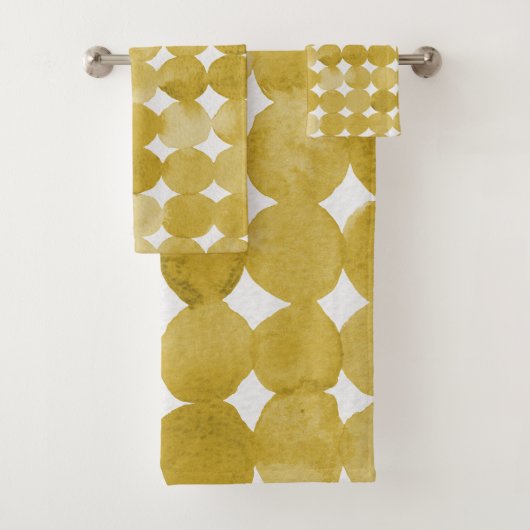 Motif de points jaune aquarelle tendance (En situation)