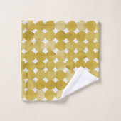 Motif de points jaune aquarelle tendance (Gant de toilette)