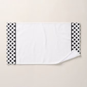 Motif de points Polka noir et blanc (Serviette à main)