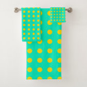 Motif de points rétro mignons en vert et jaune  (En situation)