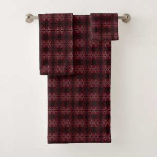 Motif de points roses et rouges et de gribouillis 