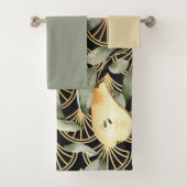 Motif de poires d'aquarelle et d'échelles d'or (En situation)