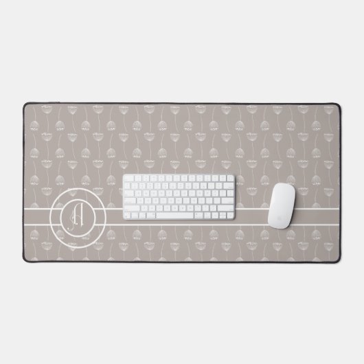 Motif de pois à graines à la mode Monogramme A (Clavier et souris)