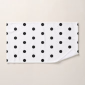 Motif de pois noir et blanc (Serviette à main)