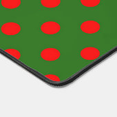 Motif de pois rouges sur fond vert (Coin)