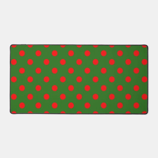 Motif de pois rouges sur fond vert (Recto)