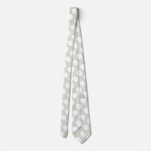 Motif de poisson Cravate Pale Sage Vert (Dos)