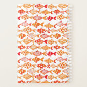 Motif de poisson d'aquarelle orange vif (Dos)