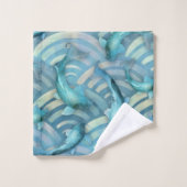 Motif de poisson de la carpe bleue Koi (Gant de toilette)