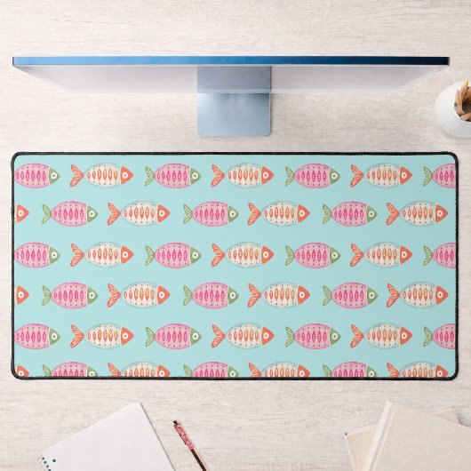 Motif de poissons colorés de l'été côtier