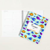 Motif de poissons tropicaux colorés en Mer Bleue (Devant avec enveloppe)