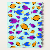 Motif de poissons tropicaux colorés en Mer Bleue (Dos)