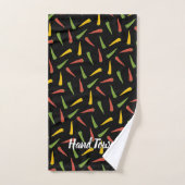 Motif de poivrons colorés (Serviette à main)