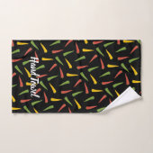 Motif de poivrons colorés (Serviette à main)