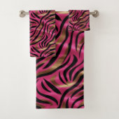 Motif de Poster de animal Black Pink Gold Zebra (En situation)