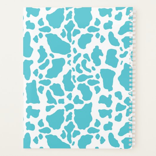 Motif de Poster de animal de points de vache bleu  (Dos)