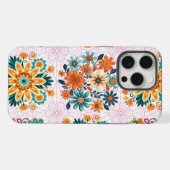 Motif de pots de fleurs multicolores - Rose (Verso Horizontal)
