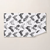 Motif de poulet de la ferme Retro Country (Serviette à main)