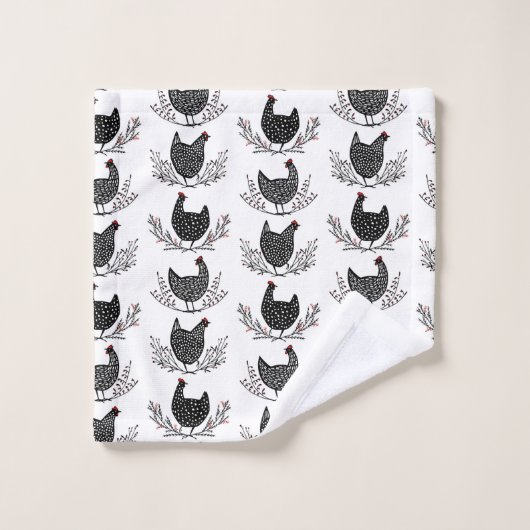Motif de poulet sans soudure (Gant de toilette)