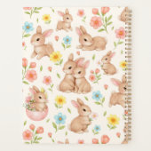 Motif de printemps floral de lapin mignon (Dos)