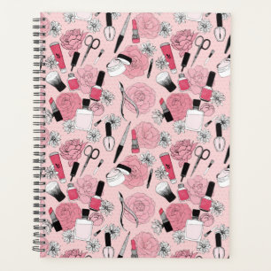 Motif de produits de beauté florale rose