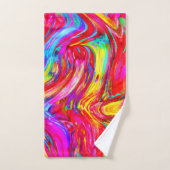Motif de projection de couleur Abstrait (Serviette à main)