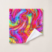 Motif de projection de couleur Abstrait (Gant de toilette)
