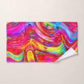 Motif de projection de couleur Abstrait (Serviette à main)