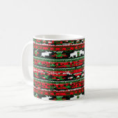 Motif de pull de Noël laid sur une tasse avec renn (Devant gauche)