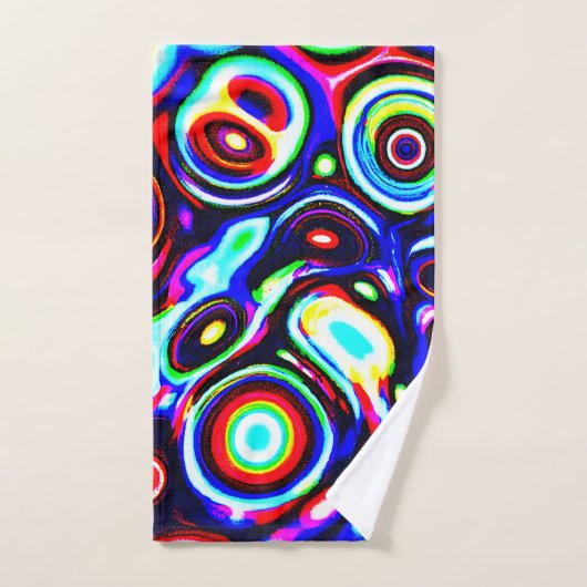 Motif de pulse de Neon vibrant (Serviette à main)