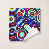 Motif de pulse de Neon vibrant (Gant de toilette)