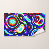 Motif de pulse de Neon vibrant (Serviette à main)