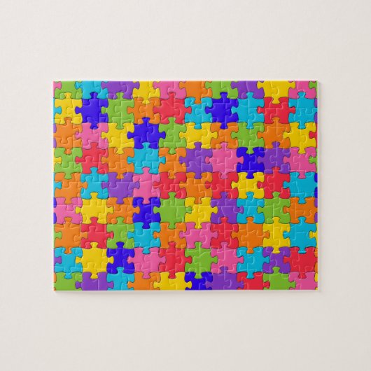 Motif de puzzle - Pièces multicolores (Horizontal)