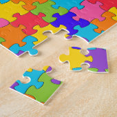 Motif de puzzle - Pièces multicolores (Côté)