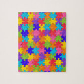 Motif de puzzle - Pièces multicolores (Vertical)