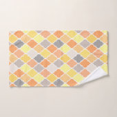Motif de quatrefoil jaune, orange et gris (Serviette à main)
