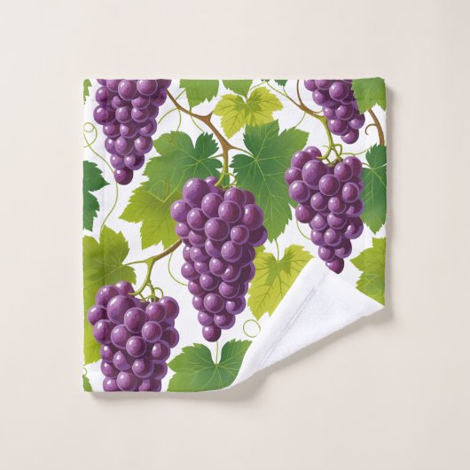 Motif de raisins (Gant de toilette)