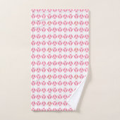 motif de rangées de fleurs élégantes roses (Serviette à main)