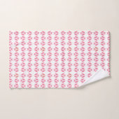 motif de rangées de fleurs élégantes roses (Serviette à main)