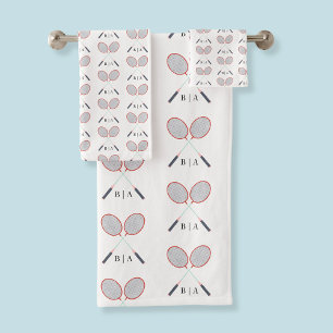 Motif de raquette de badminton personnalisé Monogr