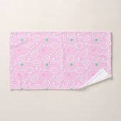 Motif de raquette de tennis Pastel Pink (Serviette à main)